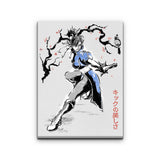 Kicking Beauty Sumi-e - Canvas Print
