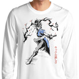Kicking Beauty Sumi-e - Long Sleeve T-Shirt