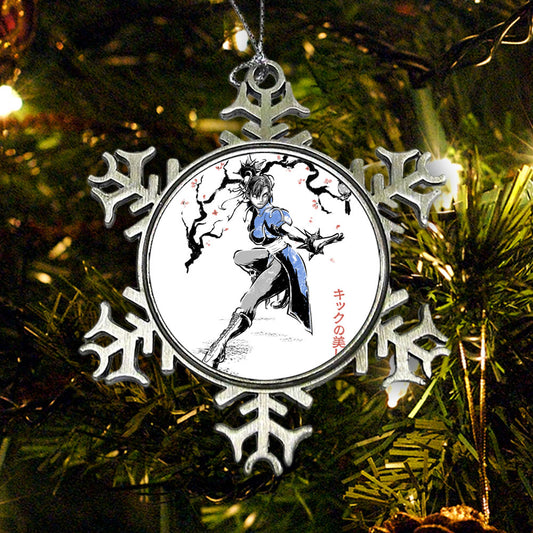 Kicking Beauty Sumi-e - Ornament