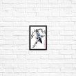 Kicking Beauty Sumi-e - Posters & Prints