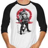 Killer of Gods Sumi-e - 3/4 Sleeve Raglan T-Shirt