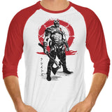 Killer of Gods Sumi-e - 3/4 Sleeve Raglan T-Shirt