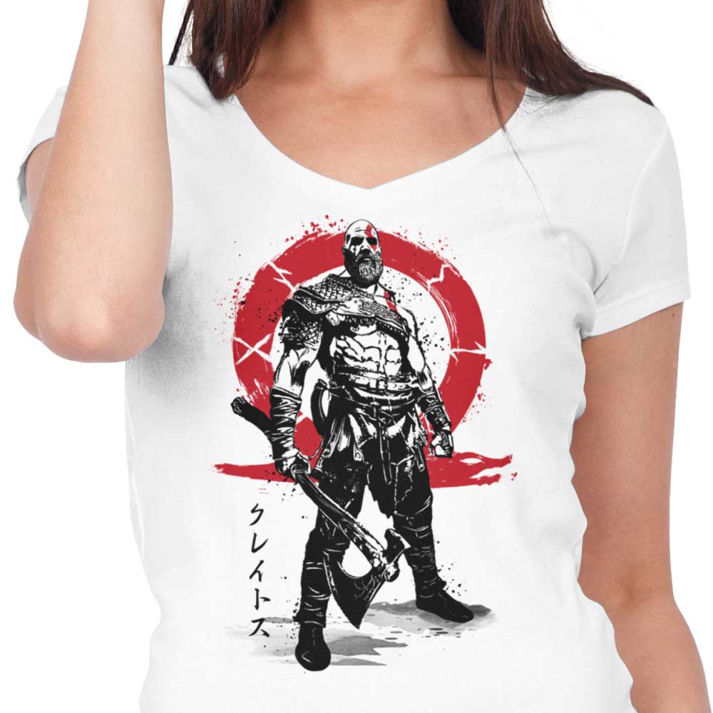 Killer of Gods Sumi-e - Women's V-Neck