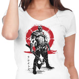 Killer of Gods Sumi-e - Women's V-Neck
