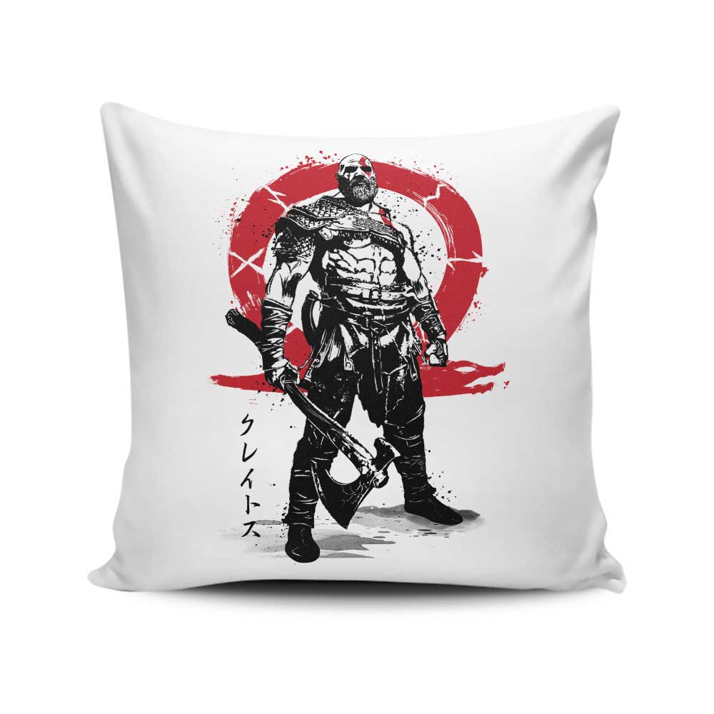 Killer of Gods Sumi-e - Throw Pillow