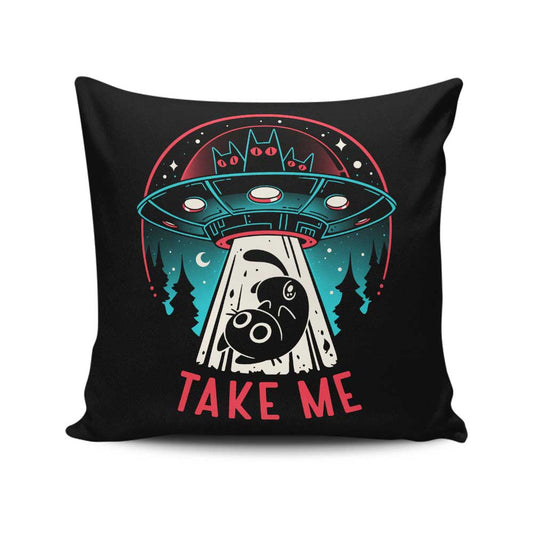 Kitty Alien Encounter - Throw Pillow