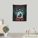 Kitty Alien Encounter - Wall Tapestry