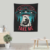 Kitty Alien Encounter - Wall Tapestry