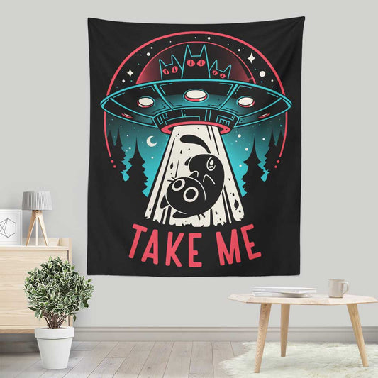 Kitty Alien Encounter - Wall Tapestry