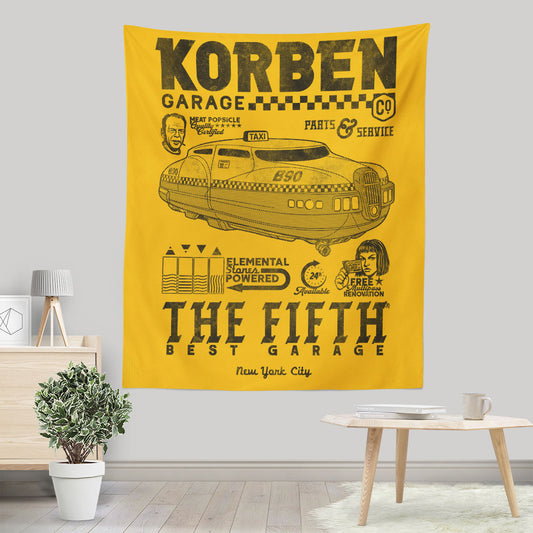 Korben Garage - Wall Tapestry