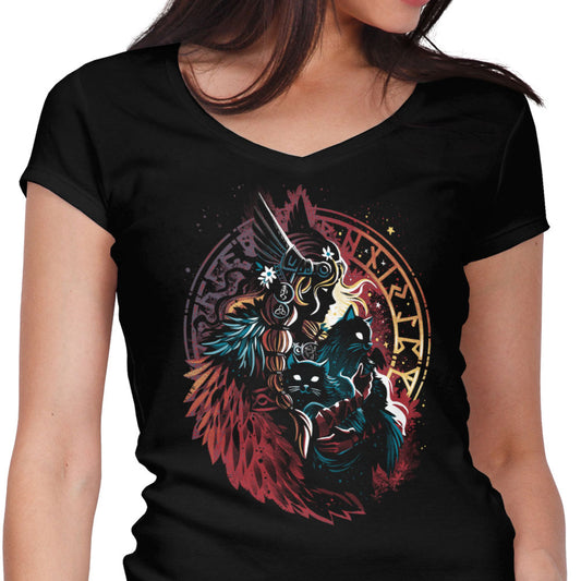 Lady of the Vanir - Women's V-Neck