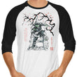 Last Ronin Sumi-e - 3/4 Sleeve Raglan T-Shirt