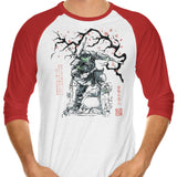 Last Ronin Sumi-e - 3/4 Sleeve Raglan T-Shirt
