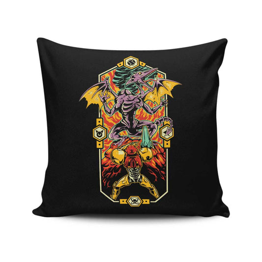 Legend of the Space Dragon - Throw Pillow