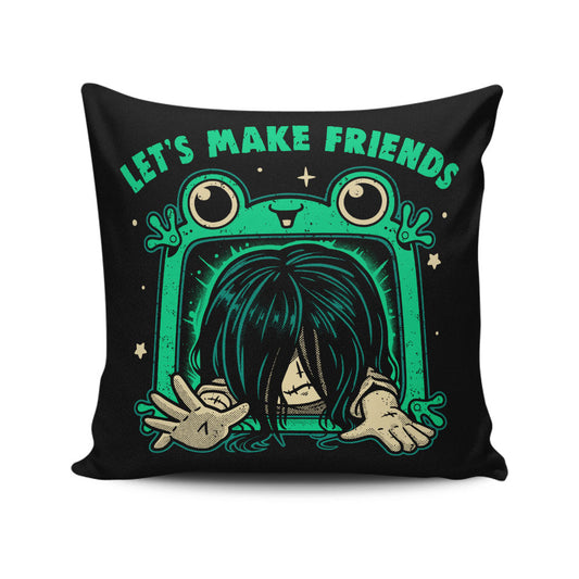 Let's Make Friends - Throw Pillow