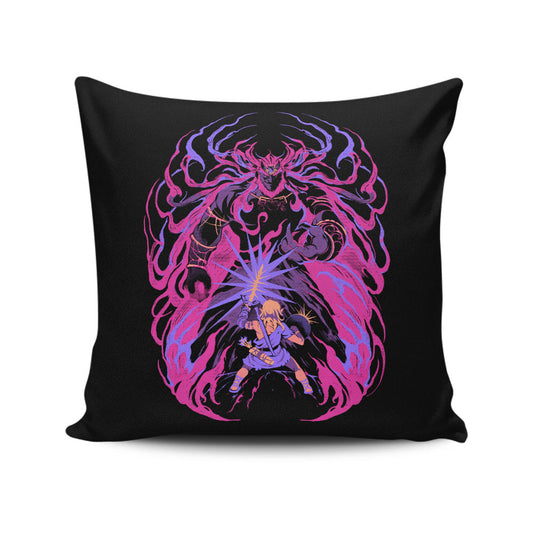 Light Against the Demon King - Throw Pillow
