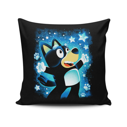Little Blue Dog - Throw Pillow