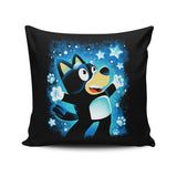 Little Blue Dog - Throw Pillow