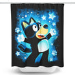 Little Blue Dog - Shower Curtain