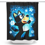 Little Blue Dog - Shower Curtain