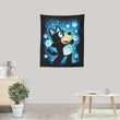 Little Blue Dog - Wall Tapestry