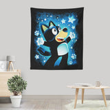 Little Blue Dog - Wall Tapestry