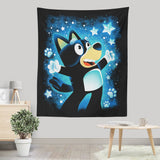 Little Blue Dog - Wall Tapestry