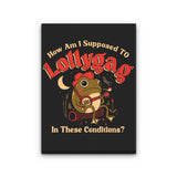Lollygagging Frog - Canvas Print