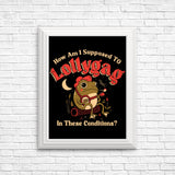 Lollygagging Frog - Posters & Prints