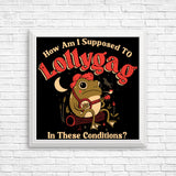 Lollygagging Frog - Posters & Prints