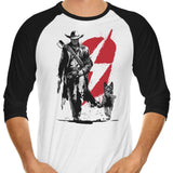 Lone Ghoul and Cub - 3/4 Sleeve Raglan T-Shirt