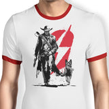 Lone Ghoul and Cub - Ringer T-Shirt