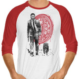 Lone Hitman and Cub - 3/4 Sleeve Raglan T-Shirt