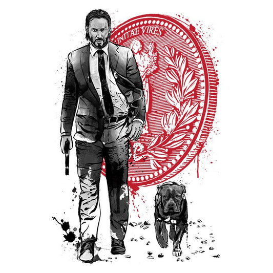 Lone Hitman and Cub - 3/4 Sleeve Raglan T-Shirt