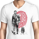 Lone Hitman and Cub - Men's V-Neck