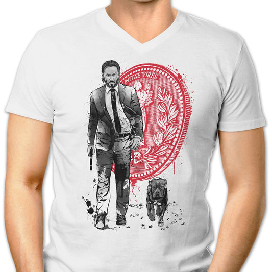 Lone Hitman and Cub - Men's V-Neck