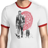 Lone Hitman and Cub - Ringer T-Shirt