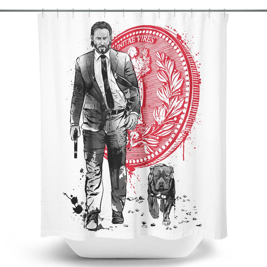 Lone Hitman and Cub - Shower Curtain