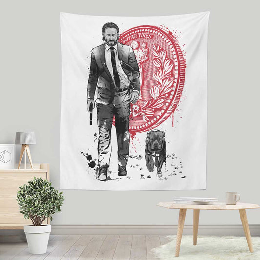 Lone Hitman and Cub - Wall Tapestry