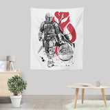 Lone Hunter and Cup - Wall Tapestry