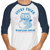 Lucky Tiger Dumpling House - 3/4 Sleeve Raglan T-Shirt