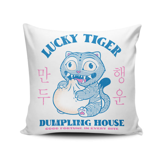 Lucky Tiger Dumpling House - Throw Pillow