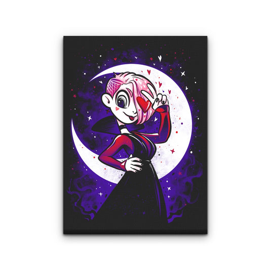 Luna and the Moon - Canvas Print