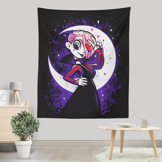 Luna and the Moon - Wall Tapestry