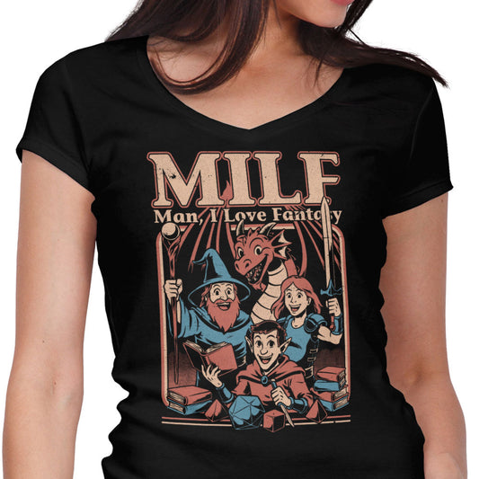 Man, I Love Fantasy - Women's V-Neck