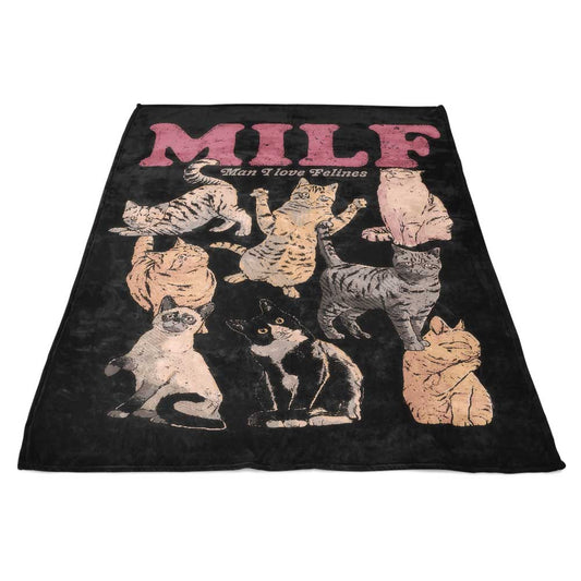 Man I Love Felines - Fleece Blanket