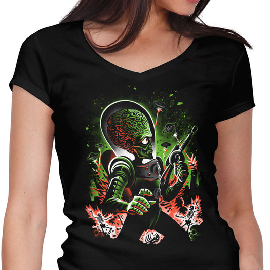 Mars Invasion - Women's V-Neck