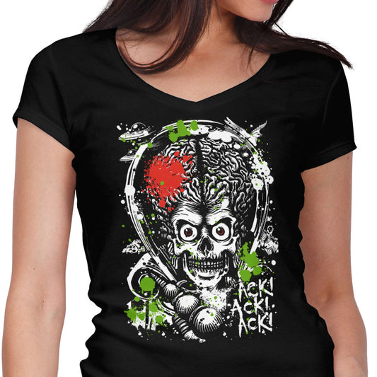 Martian Mayhem - Women's V-Neck