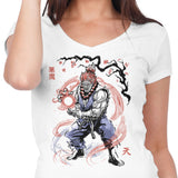 Master of the Fist Sumi-e - Women's V-Neck
