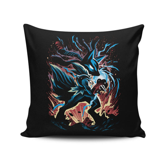 Mega Force of Aura - Throw Pillow